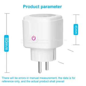 Smart Plug Wifi Wall Socket 16A Works With Alexa Google Assistant EU/AU Standard Remote Control thumbnail-3