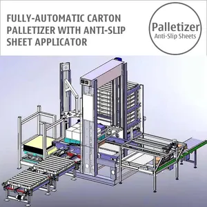 Anti-Slip Sheet Applicator Case Palletizing Machine Carton Palletizer thumbnail-4