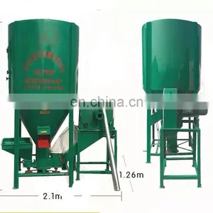 800 kg /h Vertical Grain Feed Processing Mixer and Crusher Machine for Pig Poultry Farming thumbnail-2