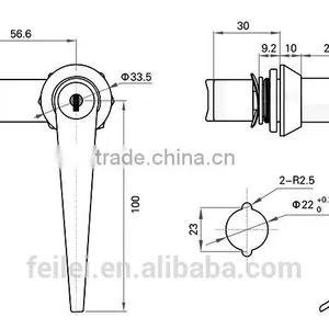 2015 FEILEI MS301-2 China Manufacturer Metal High Sercurity Industry Door Lock L Handle Lock Best Price thumbnail-6