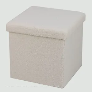 Foldable Storage Ottoman-Teddy thumbnail-1