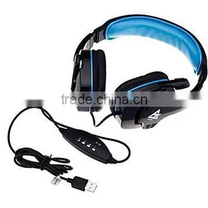 USB Stereo Headphone Set for Computer & Play Station ME333 Blue thumbnail-3