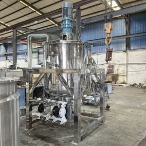 304 Stainless Steel Mixing Tank With 500L Capacity and Agitator System thumbnail-1