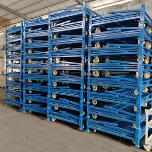 Foldable Wire Mesh Cage Trolley With Reinforced Frame for Heavy Loads thumbnail-1