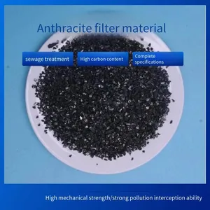 Anthracite Filter Material for Wastewater Filtration in Sewage Treatment, Chemical Industry, Water Treatment, Filter Tanks and Filter Basins, Solid Carbon thumbnail-1
