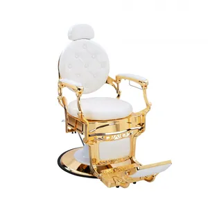 Beauty Salon Barber Chair, Hydraulic Chair With Double Locking Casters, 5-Star Base, 180° Backrest Recline, 65cm Seat Width thumbnail-4