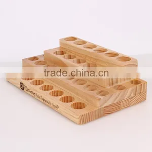 FSC Art Minds Shabby Chic Style Solid Pine 4 Tiers Handmade Essential Oil Display Rack Holder 46 Bottles for 5-15ml Wood Racks Quality Choice thumbnail-1