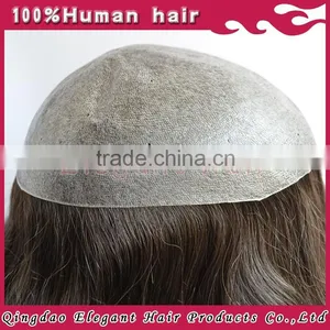 Hot Selling Natural Color European Hair pu Skin Women Human Hair Replacement System thumbnail-5