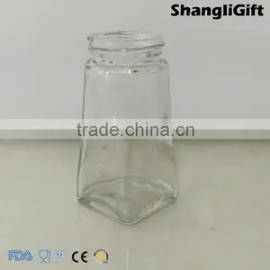 Square Pepper Shakers 80ml With Silver Plastic Cap Glass Bottles thumbnail-3
