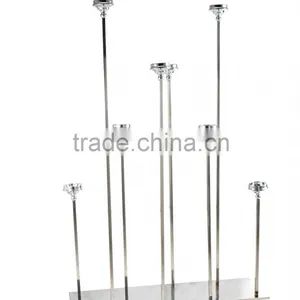 Graceful Silver Stainless Steel Candle Holder Candle Stand Quality Choice thumbnail-1