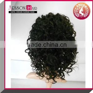 Wholesale Cheap Short Afro Kinky Lace Human Hair Wigs thumbnail-1