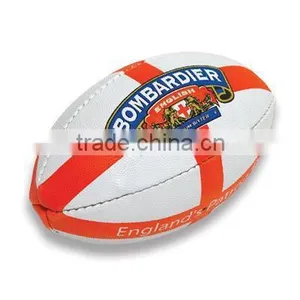 Promotional Mini Rugby Ball White And Red thumbnail-1