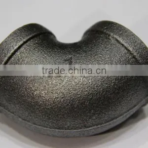 Black Malleable Cast Iron Pipe Fittings 90degree Pipe Fitting Elbow thumbnail-3
