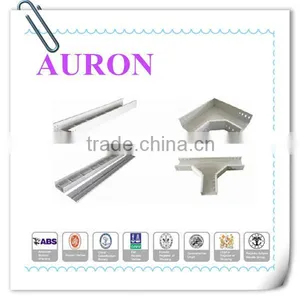 AURON/HEAWELL ABS BV GL DNV ISO ROHS CE Hot Dipped Galvanized Outdoor Cable Tray/GI Cable Perforated Tray/Steel Cable Trough thumbnail-1
