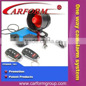 One Way Auto Car Alarm Security System With Universal Remote Control Key thumbnail-1