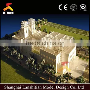 Beautiful Scale Building Model With Wooden Base for Museum thumbnail-1