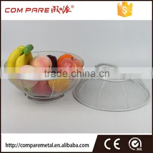 Metal Iron Fruit Basket With Cover thumbnail-3