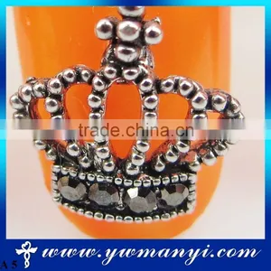 Americans Retro and Vintage Crowns Finger Nail Art Jewelry Design for 3d Nail Art Sticker L0005 thumbnail-1