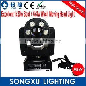 Wash Moving Head Light, 30W Spot With 6x8w LED Wash Moving Head, DJ Disco Led Wash Stage Light thumbnail-6