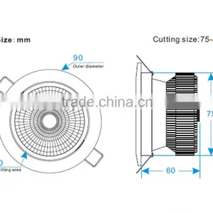 Low Height 52mm Brass Aluminum 6w Cob Led Downlight Dimmable With Factory Price thumbnail-2