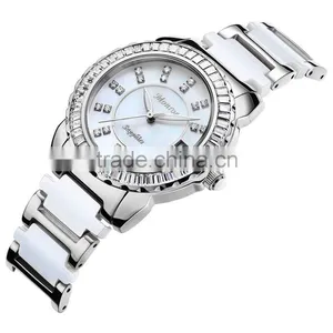 Fashion Stainless Steel and Ceramic Watches With Diamond for Ladies thumbnail-2