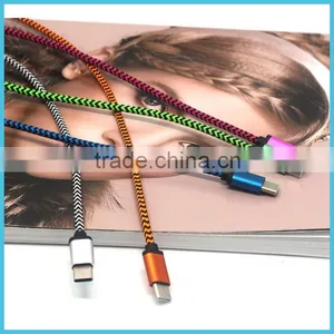 2016 New Premium Line Cable Usb Charging Cable Colorful Micro Braided Usb Cable for IPhone 5 6s thumbnail-3