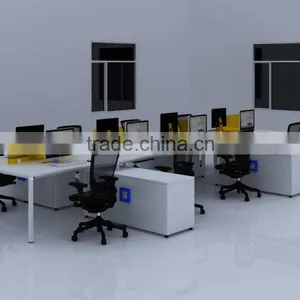 Simple Office Computer Table Design Long Rectangular Benching Desks 8 Person Office /office Workstations for 8 People thumbnail-1