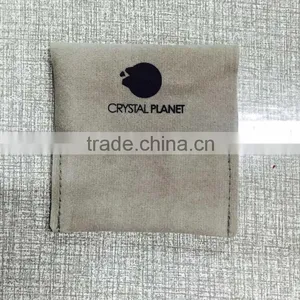 Customized Envelope Shape Velvet Bag for Jewelry With Customized Button Purple thumbnail-3
