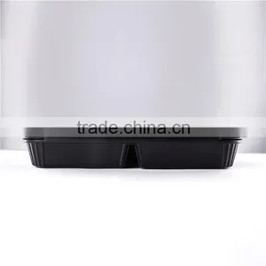KW3-1102 Food-grade and Rectangular Disposable Clear Plastic Divided Food Serving Tray (264*204*46mm), OEM Orders Are Welcome thumbnail-5