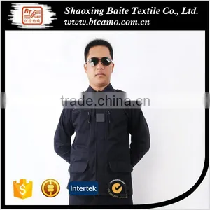 Black Solid Color BDU Style Military Uniform thumbnail-1