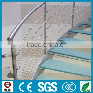 Europe Indoor Modern Stainless Steel Glass Arc Stair/stairs Factory thumbnail-2