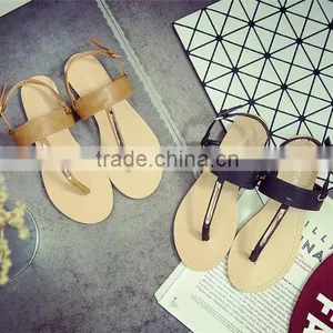 2016 Summer New Arrival Flat Buckle Thong Flip T-strip Flat Sandals thumbnail-1