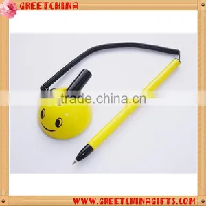 Round Smile Face Base Plastic Table Pen Desk Pen thumbnail-5