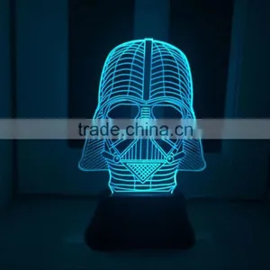 3D Handmade Acrylic Lamp Bulbing Light Skull Color Changing USB Table Lamp for Children thumbnail-4