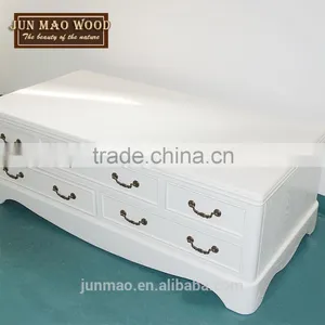 Living Room Furniture Modern Solid Wooden Coffee Tables With Drawers thumbnail-1
