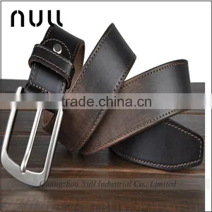 Antique Style Custom Crazy Horse Cowhide Genuine Leather Men Leather Belt thumbnail-2