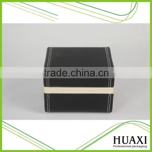 Black High Quality PU Leather Watch Box Plastic Watch Case thumbnail-3