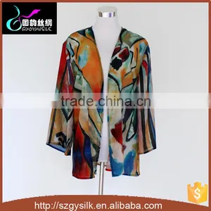 OEM Customized Design 100%wool Cashmere Handmade Women Kimono Cardigan thumbnail-1