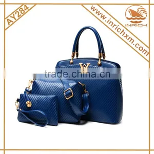 High-end European and American Fashion Handbags Handbag 2016 New 3pcs Bag Set thumbnail-3