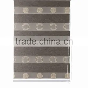 Blackout Double Layer Zebra Roller Shades, Office Curtain thumbnail-5