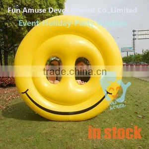 High Quality Adult Pool Toys Smile Face Pool Float Inflatable Donut thumbnail-1