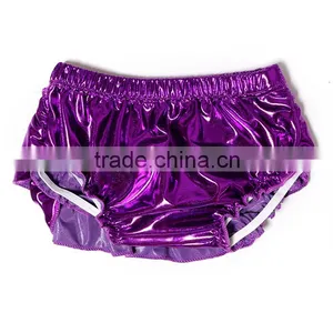 Latest Solid Metalic Colors Baby Ruffle Bloomers Wholesale thumbnail-3