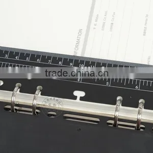 Platic Customized Printed Ruler With Ring Blinder Hole thumbnail-1