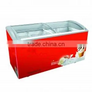 SD-282L Chest Showcase With Curved Glass Lids Display Freezer for Sale thumbnail-3