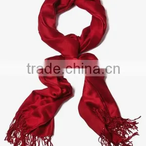 Burgundy Viscose Pashmina Scarf thumbnail-1