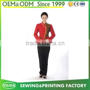 Customized High Quality Hotel Uniform for Waiter and Waitress From Guangzhou Factory thumbnail-4