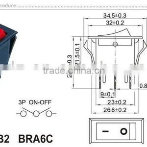 High Quality Temperature Double Push Button Rocker Switch for Electrical Products With Certificate 3 Position Switch thumbnail-5