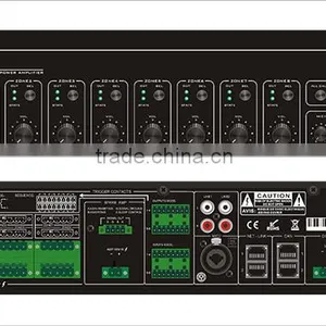 Digital 500W 8 Zone Voice Alarm Amplifier for Background Music System thumbnail-2