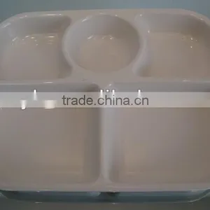 11.5" Sectional Melamine Dinner Plate With Ears thumbnail-1