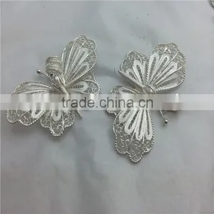 Pure Silver Butterfly Decorations Silver Plating Butterfly Artwork Electroplating Factory thumbnail-2